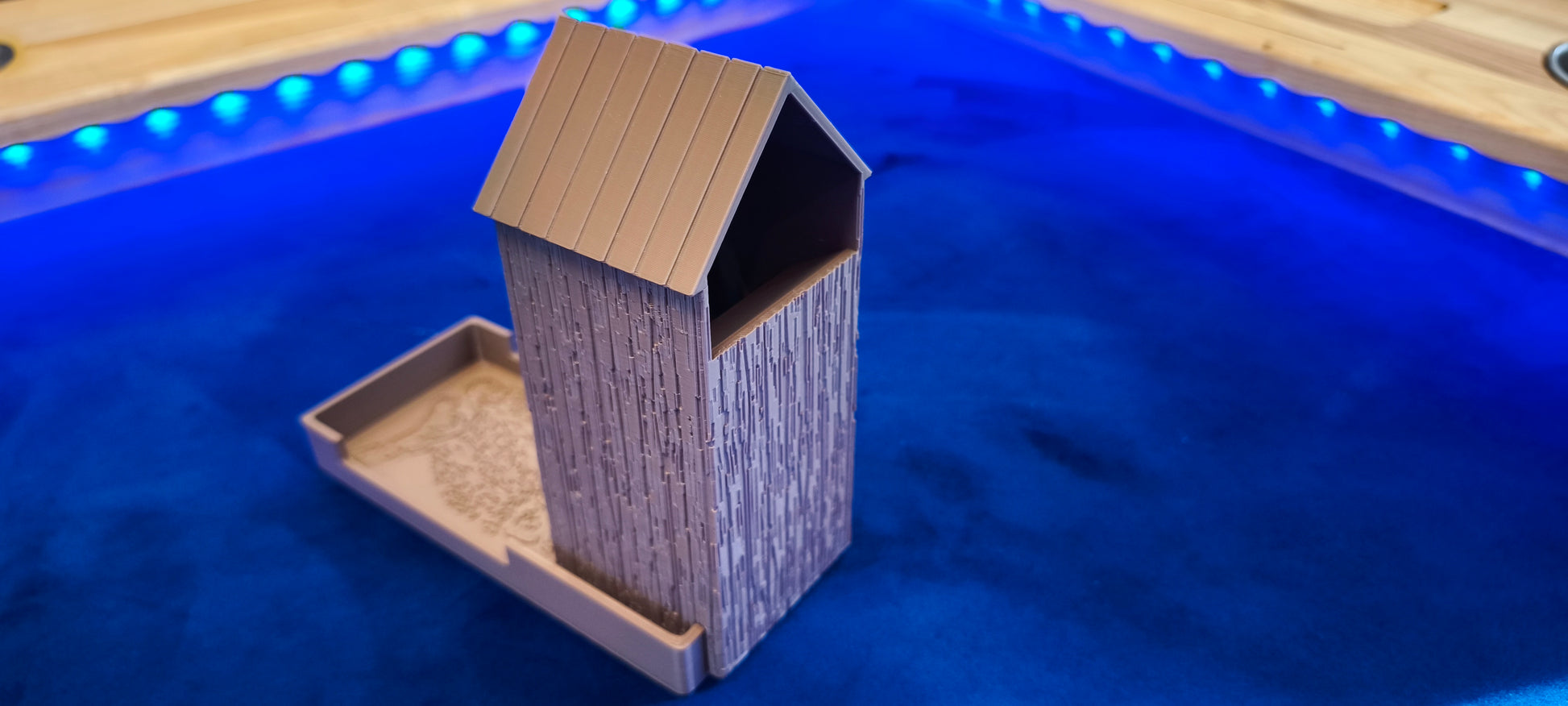 Side angle 3D printed bird feeder for Wingspan board game